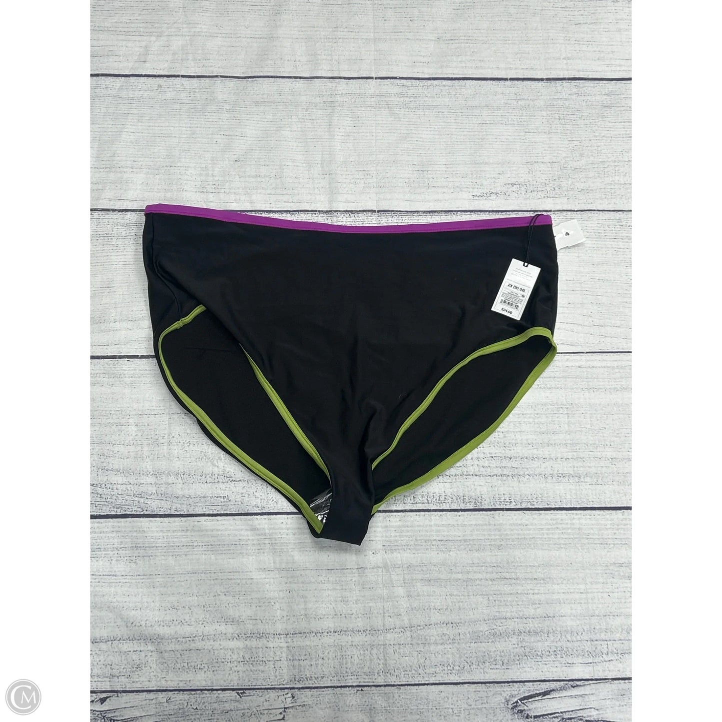 Swimsuit Bottom By Shade & Shore In Black, Size: 2x
