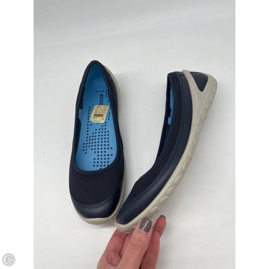 Shoes Flats By Ecco In Blue, Size: 10