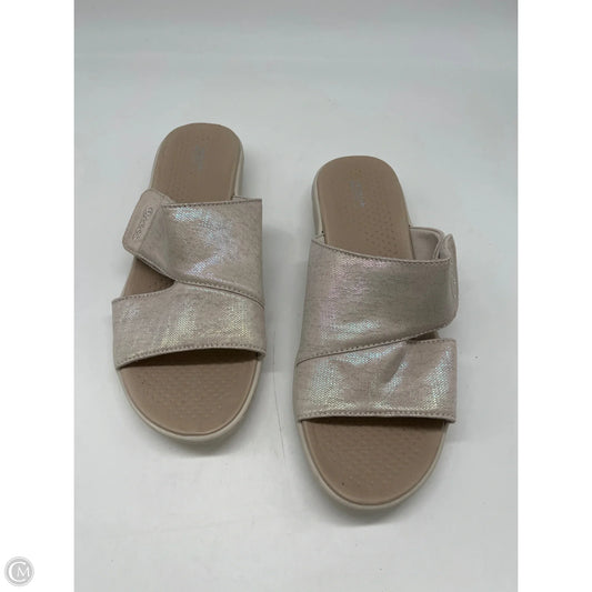Sandals Flats By Life Stride In Cream, Size: 9.5