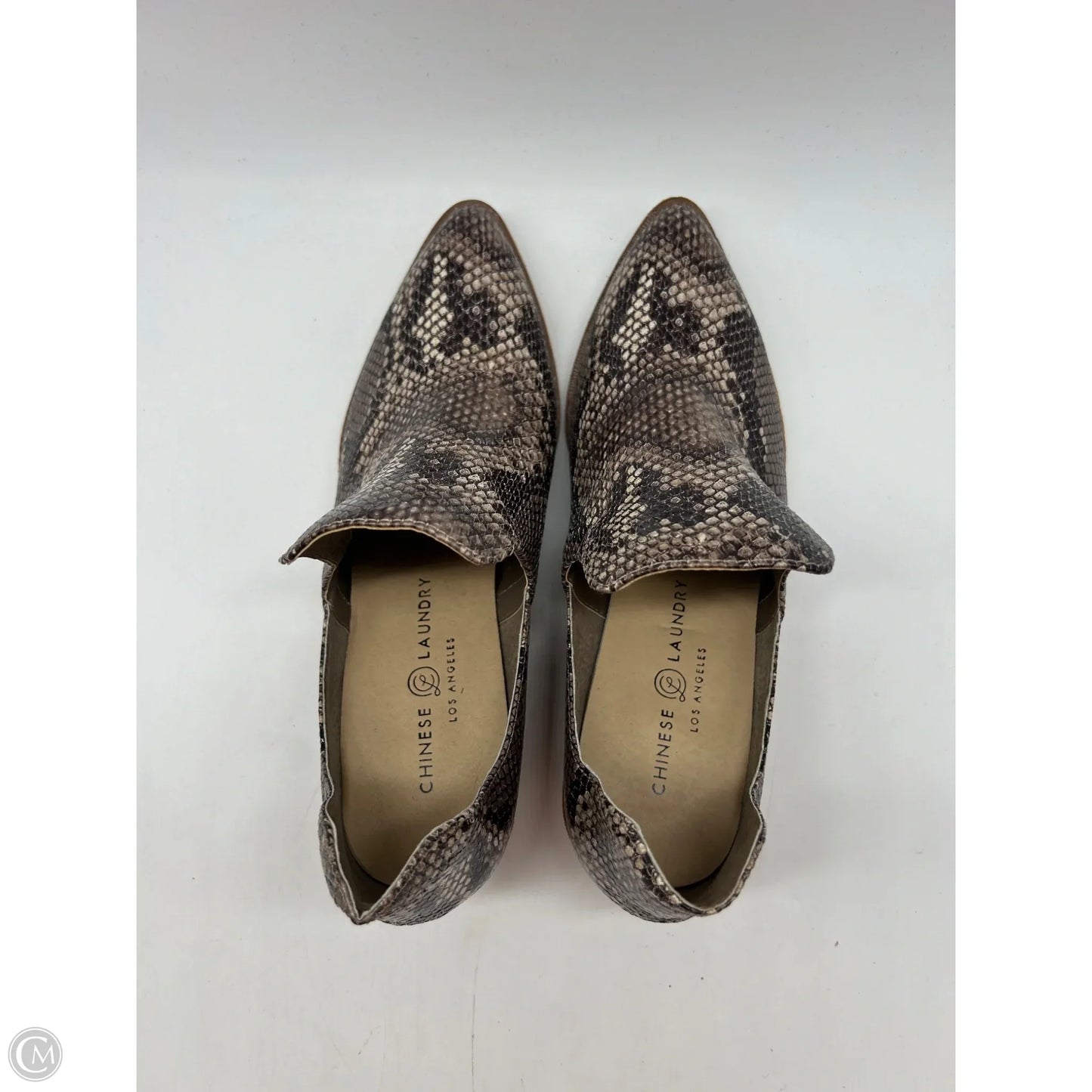 Boots Ankle Flats By Cl By Chinese Laundry In Snakeskin Print, Size: 8