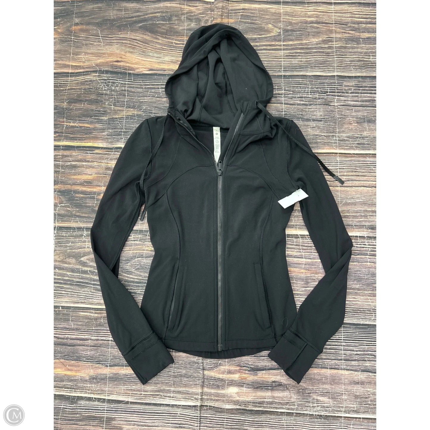 Athletic Jacket By Lululemon In Black, Size: 4