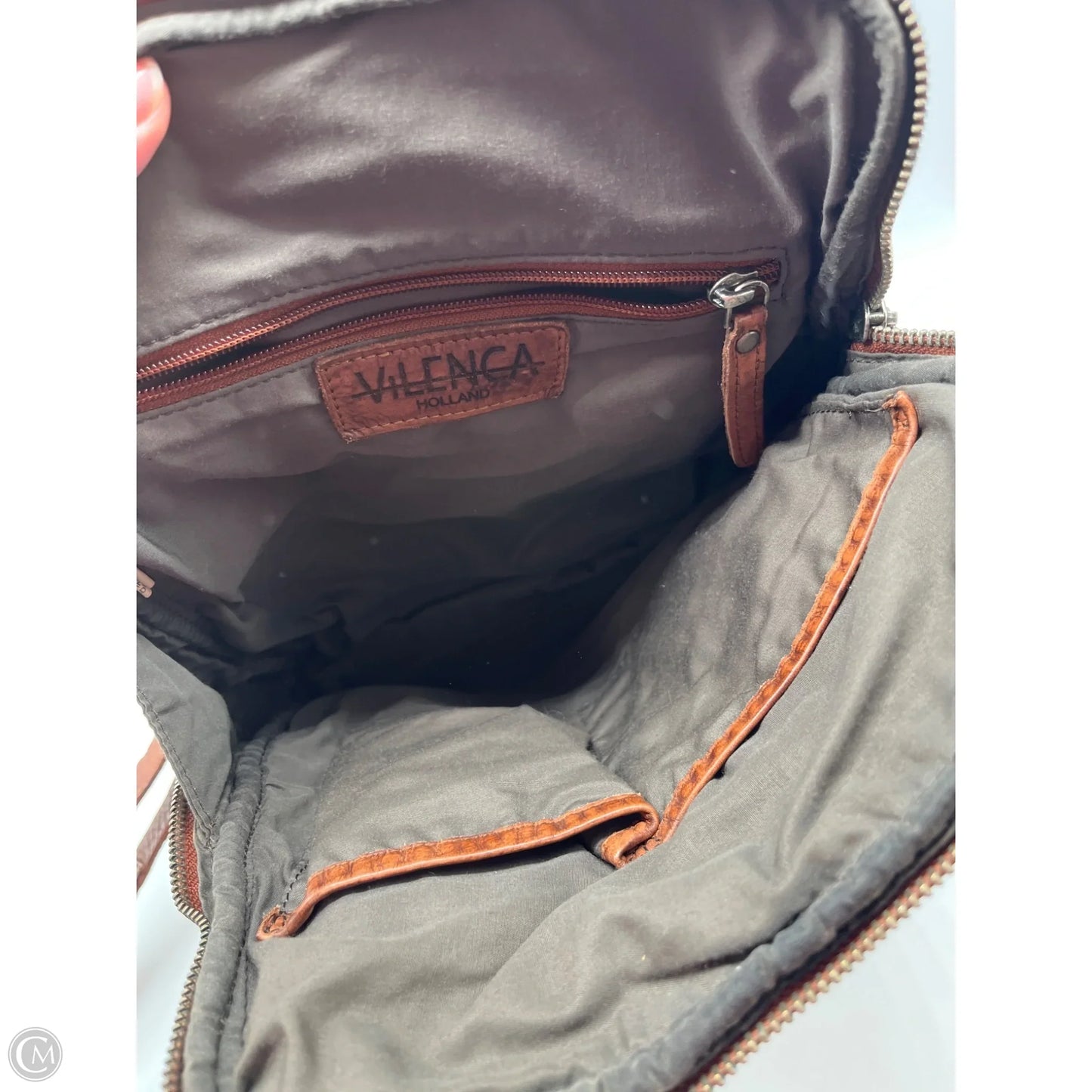 Backpack Leather By Clothes Mentor, Size: Medium