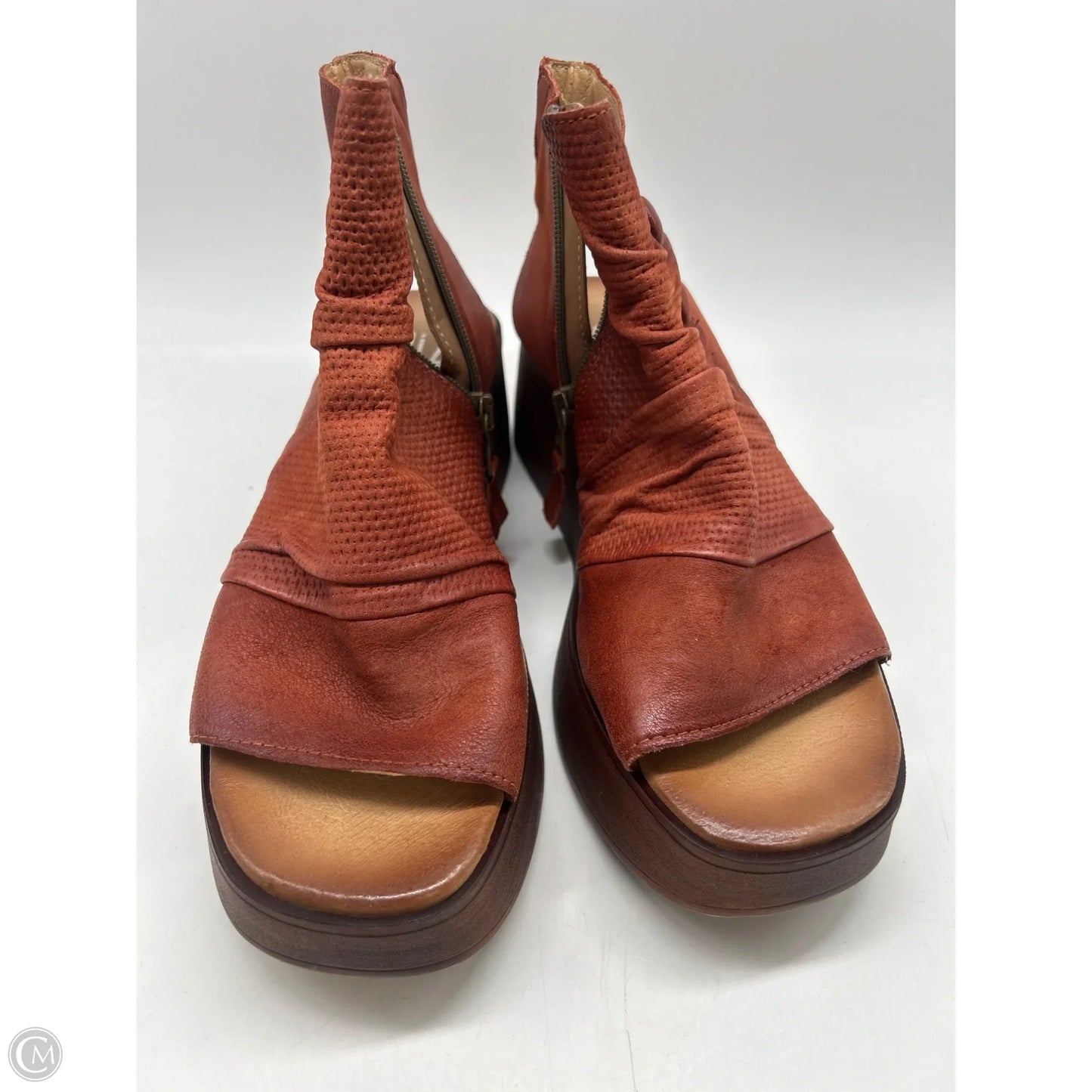 Sandals Heels Wedge By Miz Mooz In Red, Size: 10.5