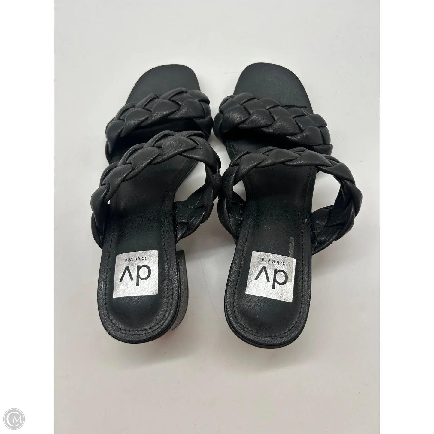 Sandals Heels Block By Dv In Black, Size: 7.5