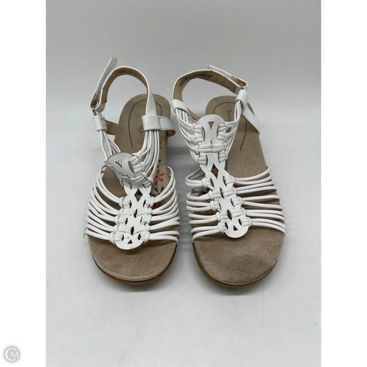 Sandals Heels Wedge By Bare Traps In White, Size: 8