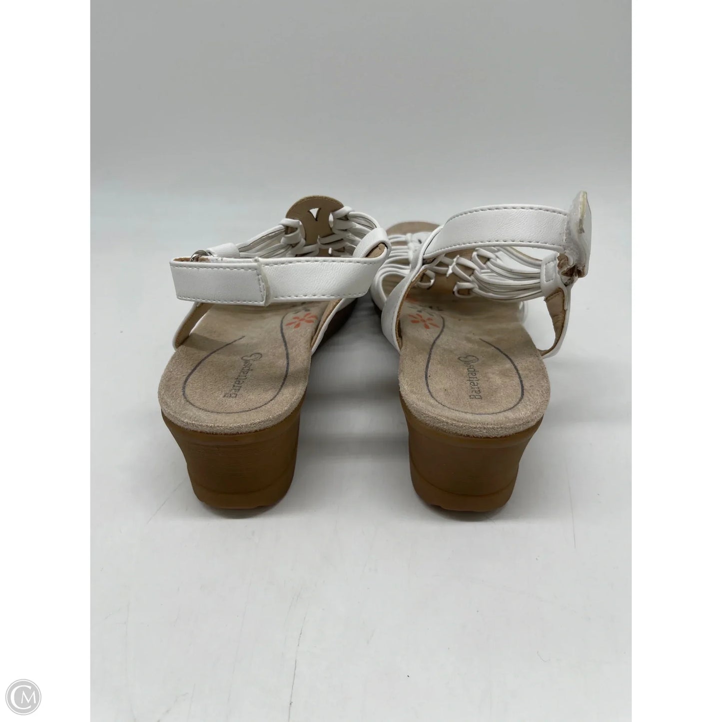 Sandals Heels Wedge By Bare Traps In White, Size: 8
