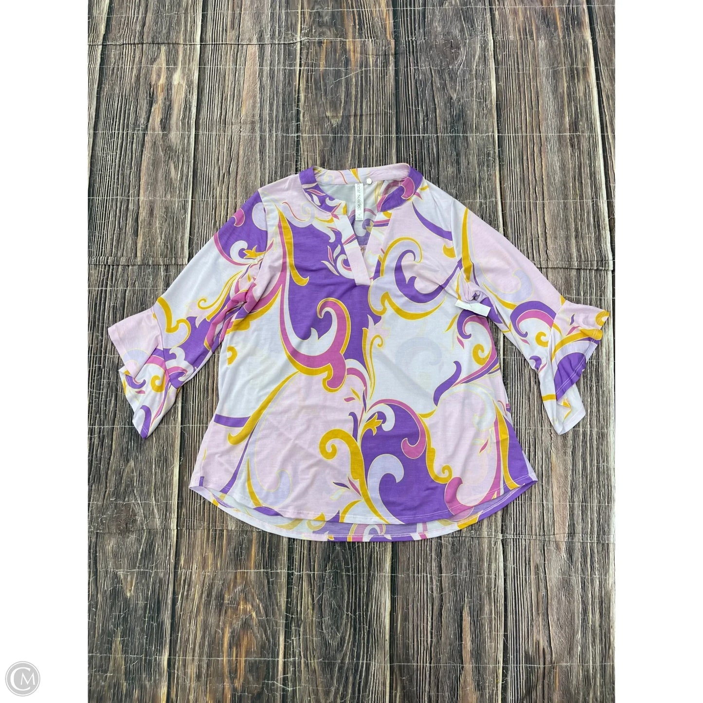 Top 3/4 Sleeve By Dear Scarlett In Purple, Size: M