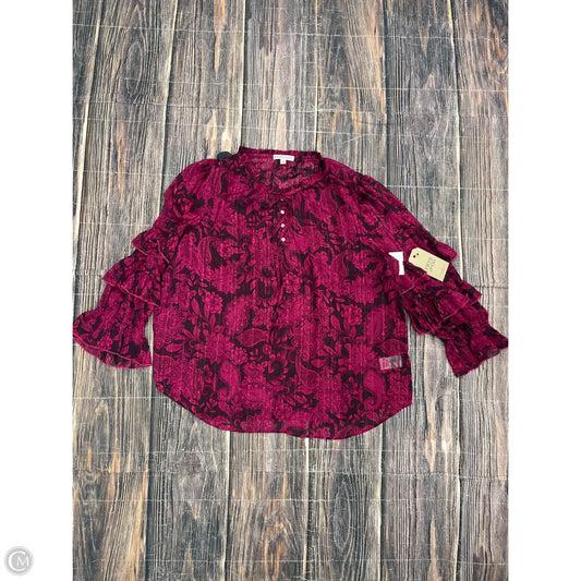 Top Long Sleeve By Frye And Co In Pink, Size: 2x