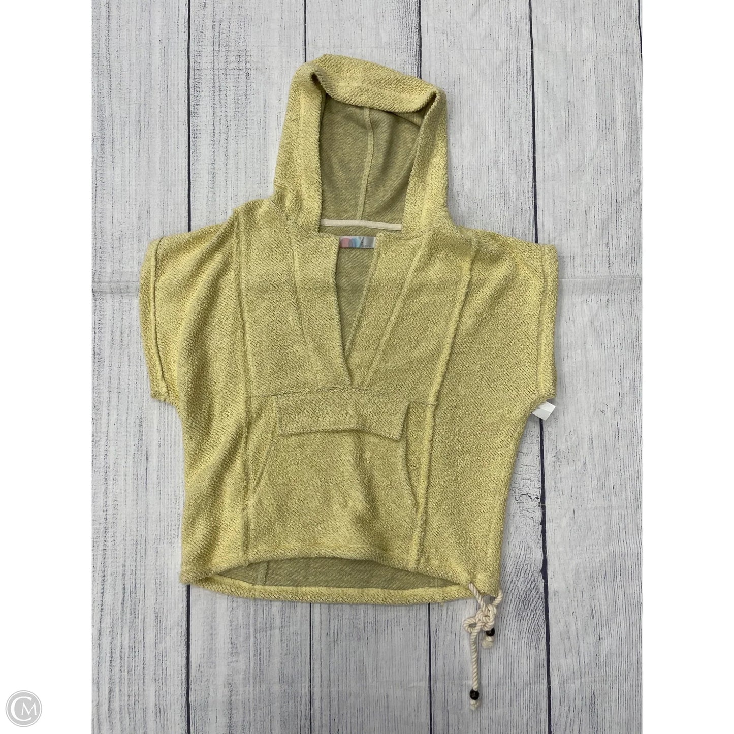 Top Short Sleeve By Free People In Yellow, Size: M