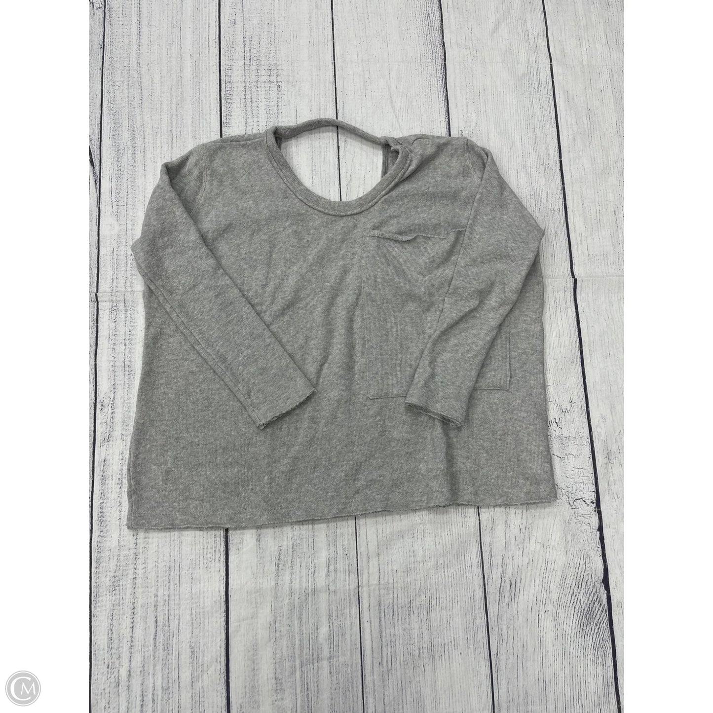 Sweatshirt Crewneck By Free People In Grey, Size: Xs