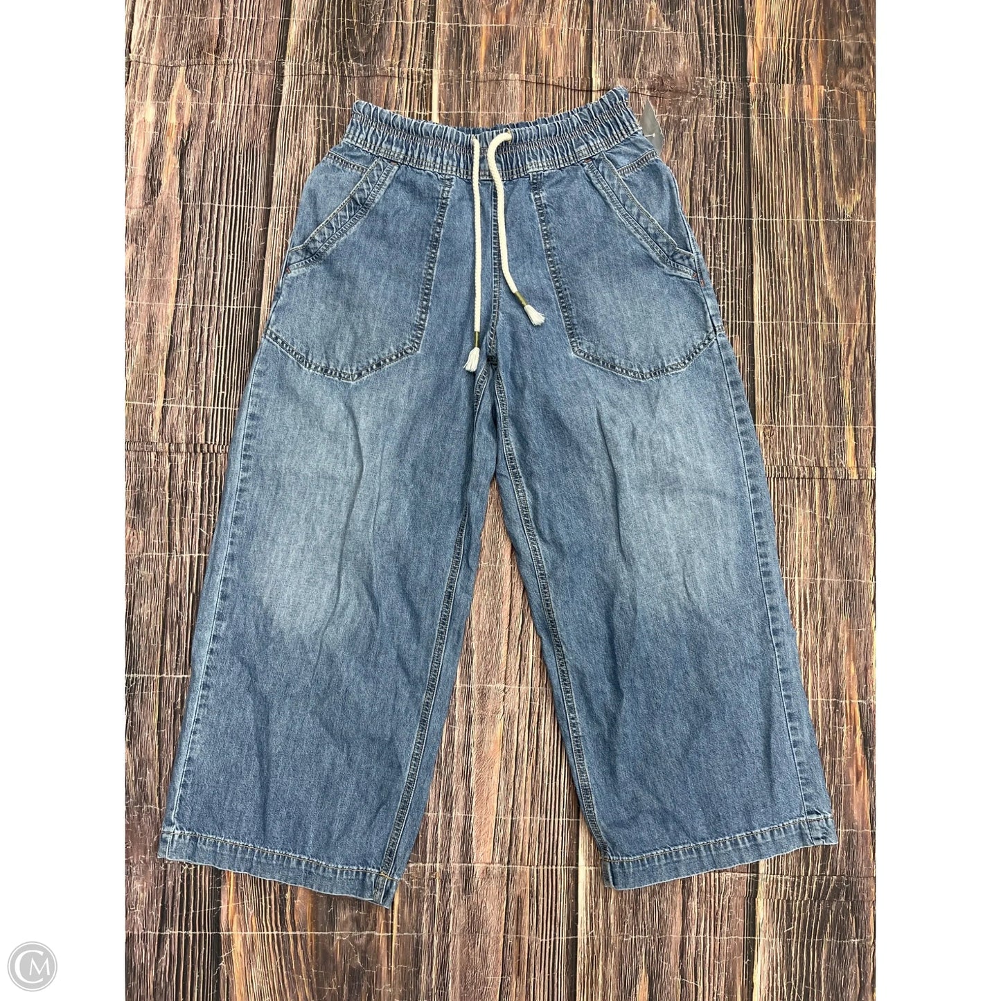 Jeans Wide Leg By We The Free In Blue Denim, Size: Xs