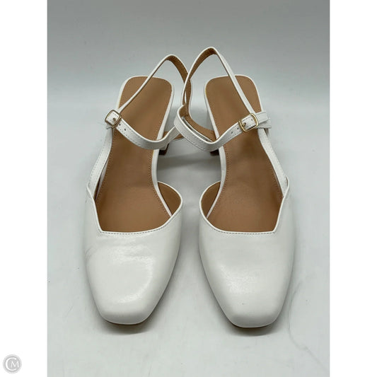 Shoes Heels Block By Clothes Mentor In White, Size: 8.5