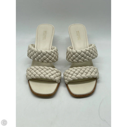 Sandals Heels Kitten By Michael By Michael Kors In White, Size: 7