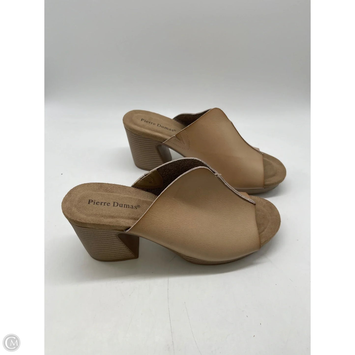 Sandals Heels Block By Pierre Dumas In Tan, Size: 10