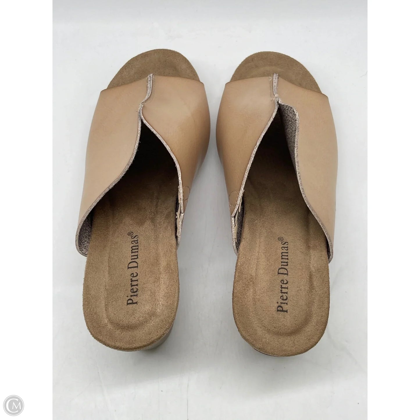 Sandals Heels Block By Pierre Dumas In Tan, Size: 10