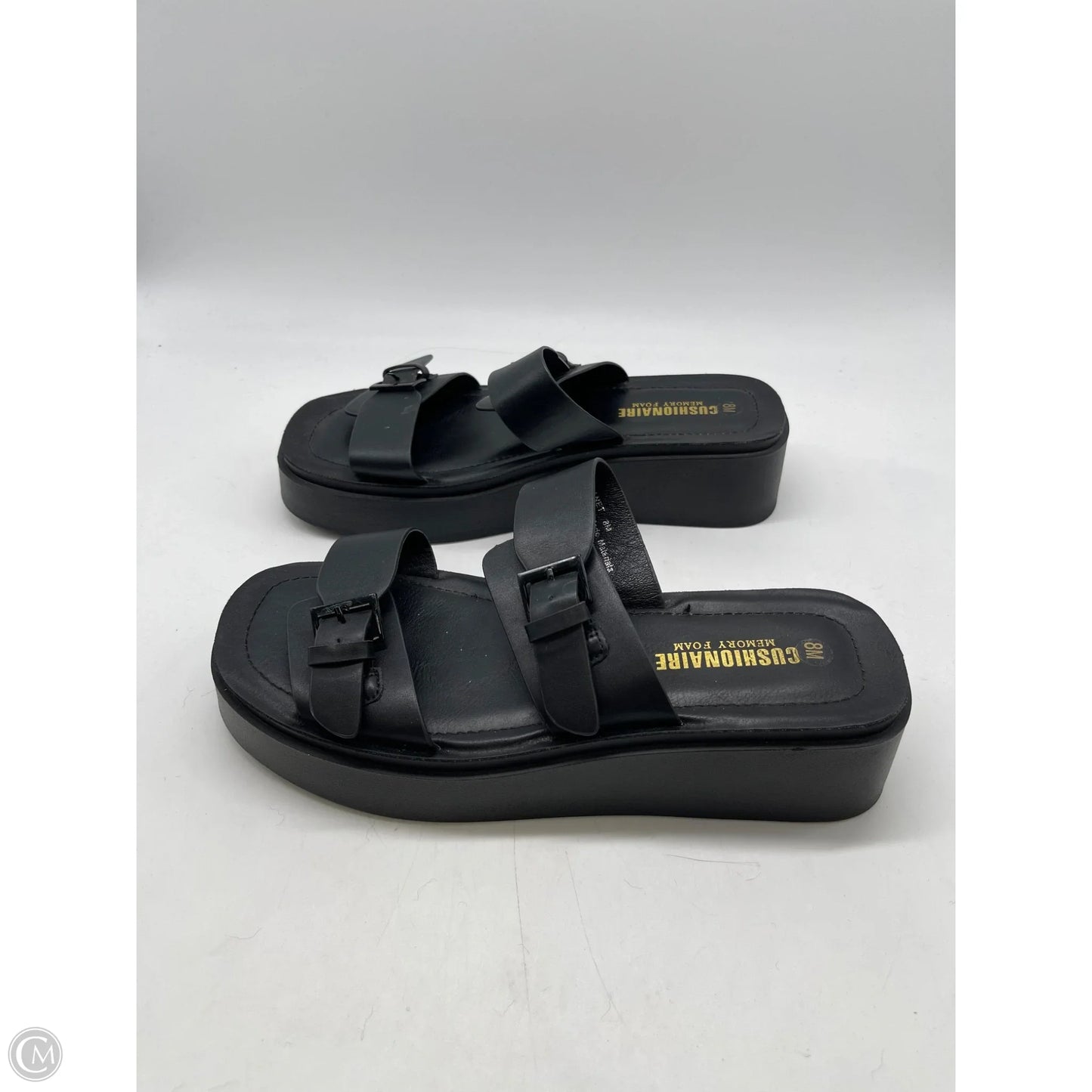 Sandals Flats By Cushionaire In Black, Size: 8