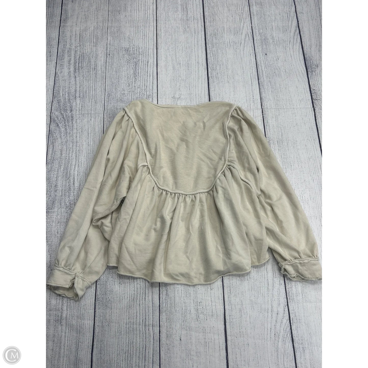 Top Long Sleeve By Free People In Cream, Size: S
