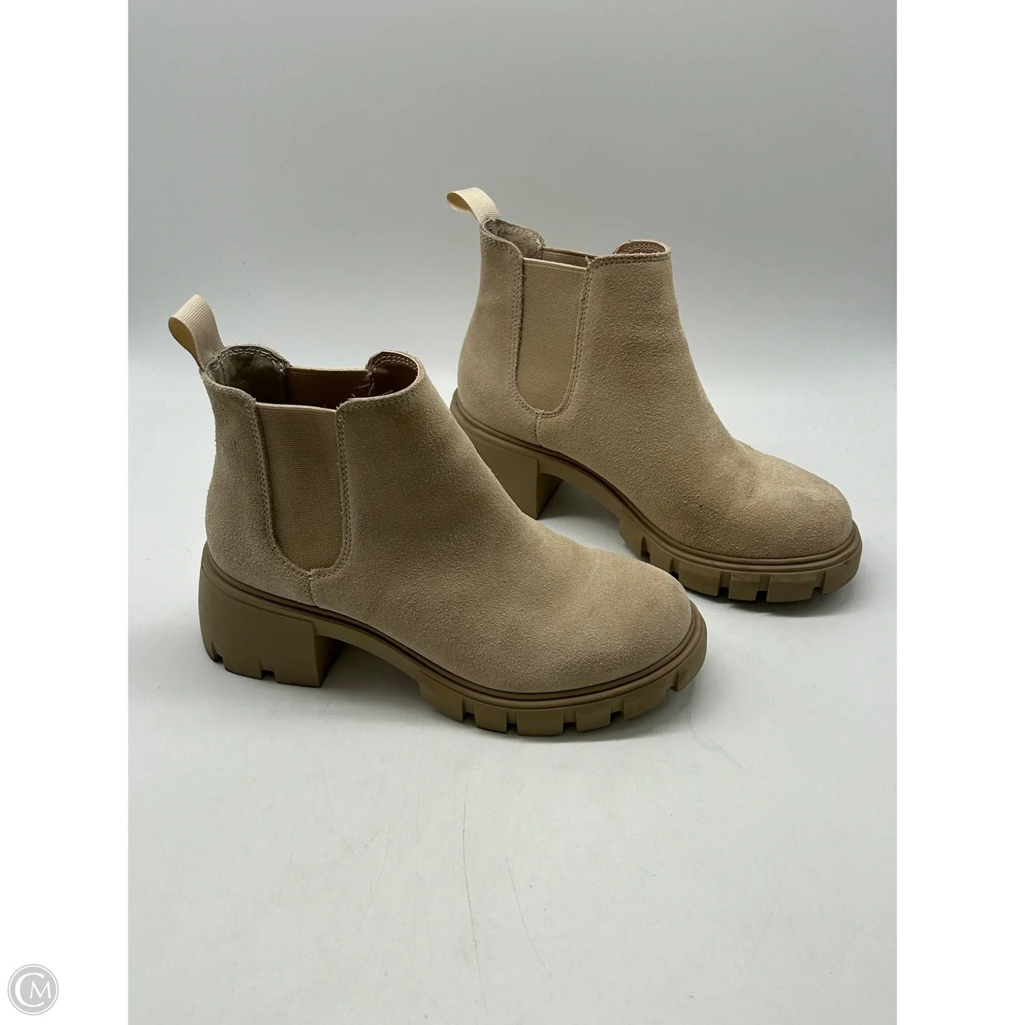 Boots Ankle Heels By Steve Madden In Cream, Size: 6.5