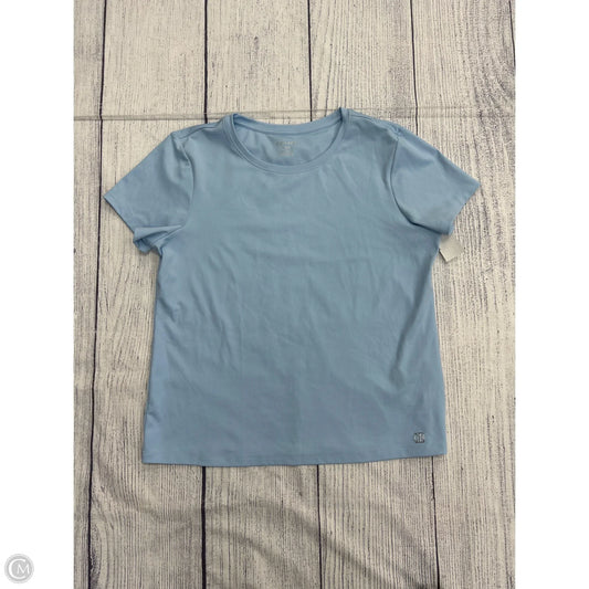 Top Short Sleeve Basic By Calvin Klein In Blue, Size: M
