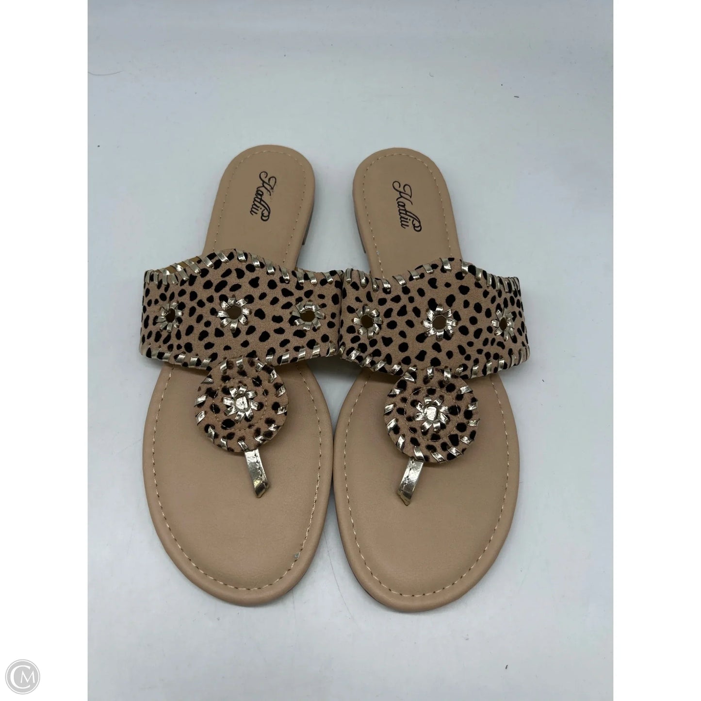 Sandals Flats By Clothes Mentor In Tan, Size: 11