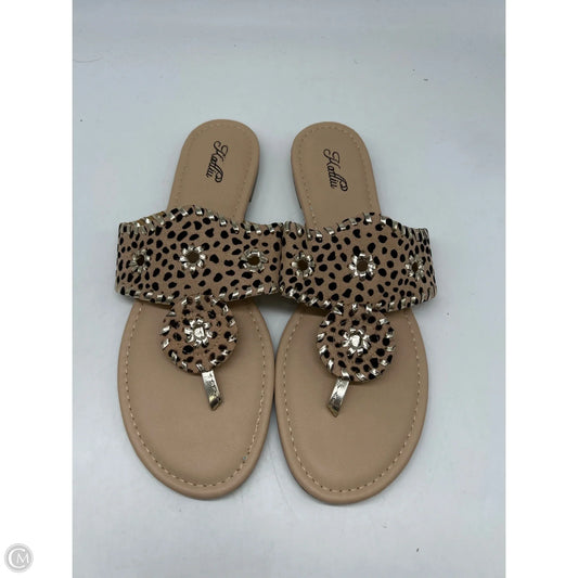 Sandals Flats By Clothes Mentor In Tan, Size: 11