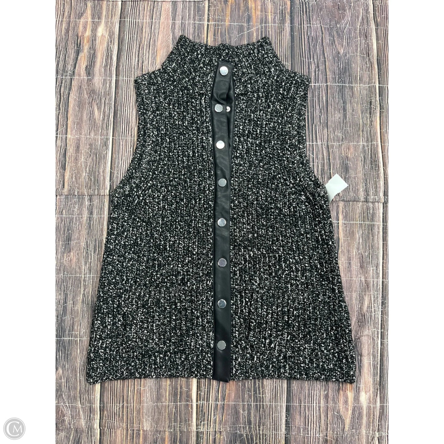 Vest Sweater By Anne Klein In Black, Size: M