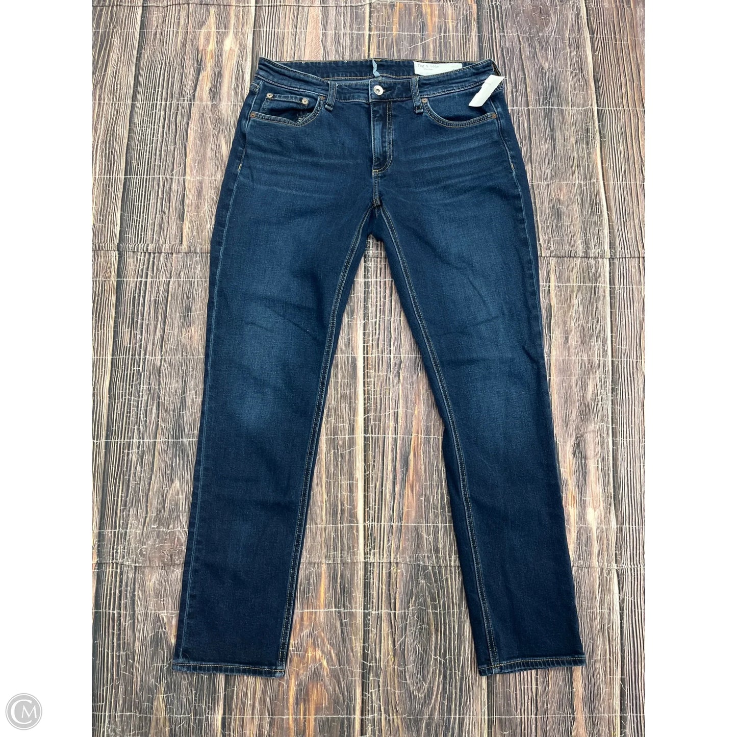 Jeans Skinny By Rag And Bone In Blue Denim, Size: 4