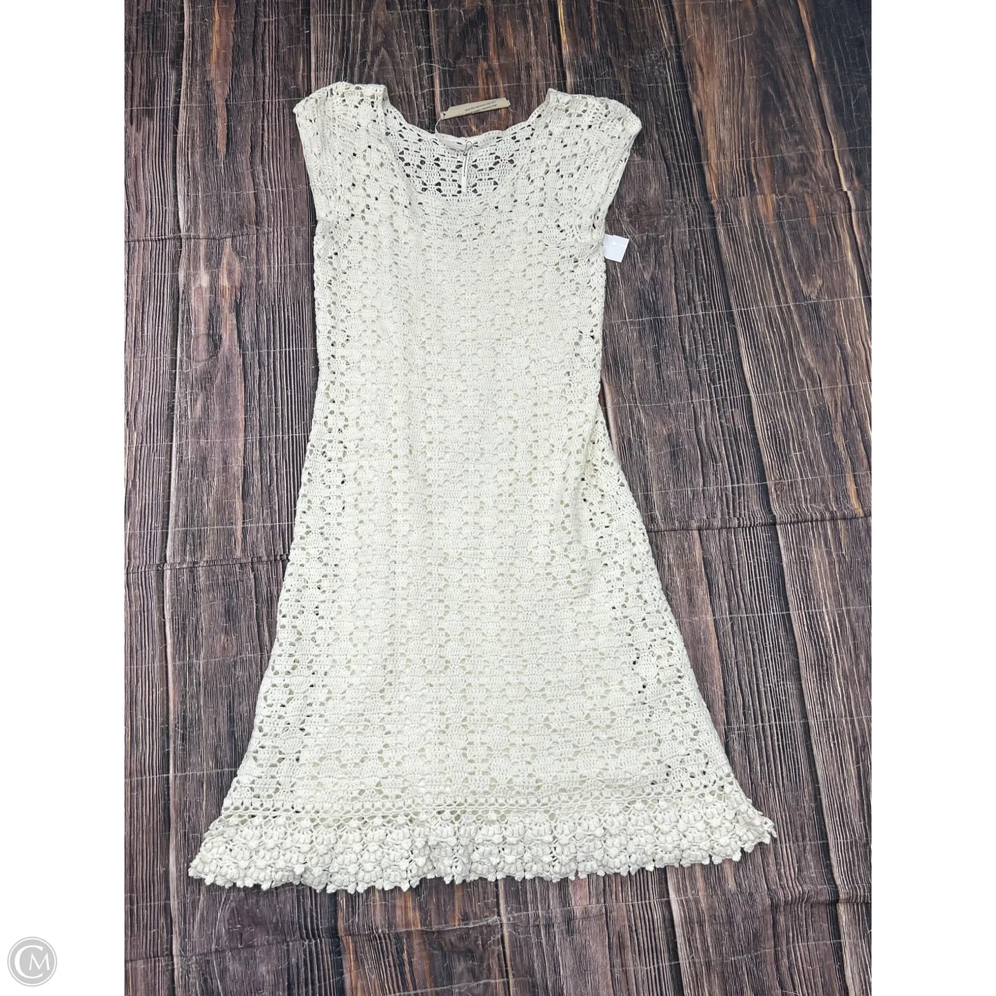 Dress Casual Midi By Anthropologie In Cream, Size: L