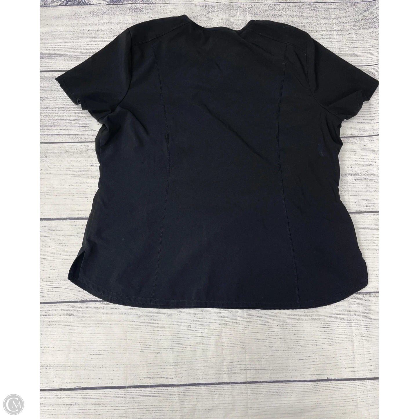 Top Short Sleeve By Cherokee In Black, Size: 2x