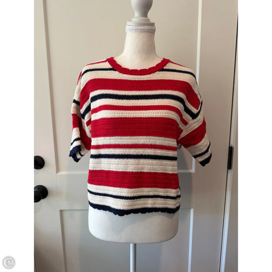 Sweater Short Sleeve By Universal Thread In Red, Size: M