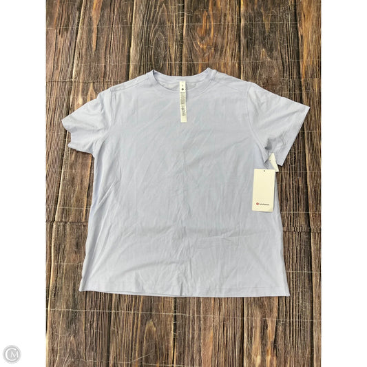Athletic Top Short Sleeve By Lululemon In Blue, Size: Xl