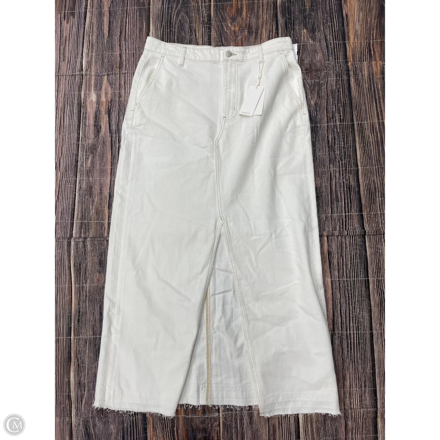 Skirt Maxi By Rails In White Denim, Size: 12