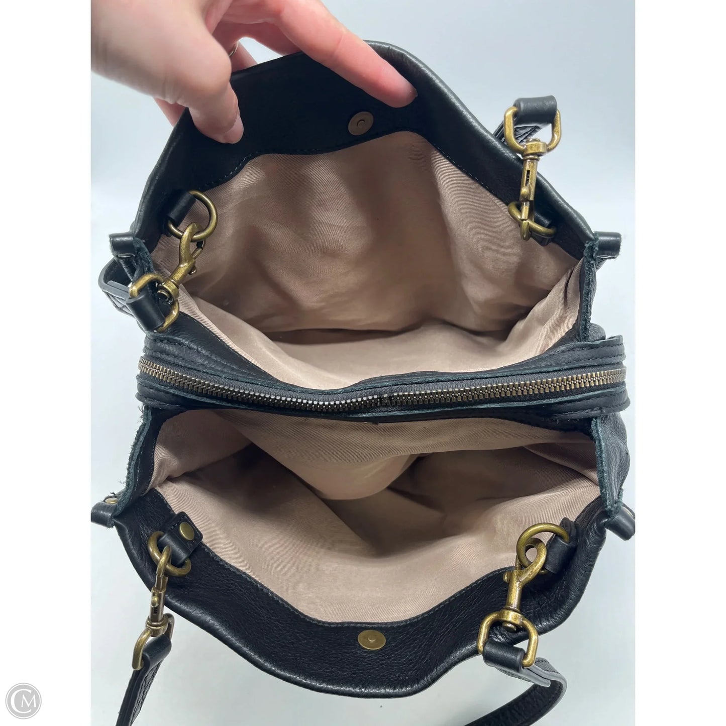 Handbag Leather By Cmb, Size: Medium