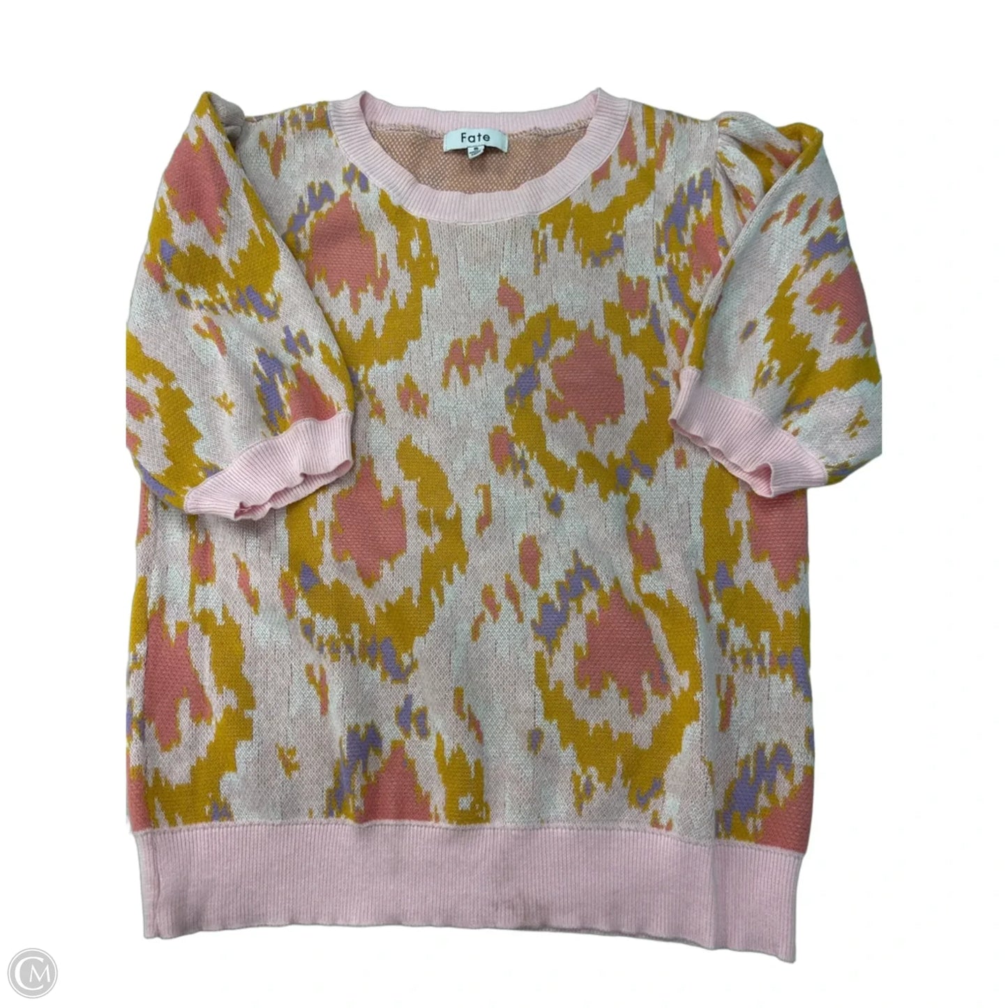Top Short Sleeve By Fate In Pink, Size: S