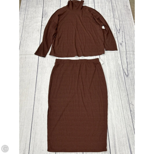 Skirt Set 2pc By Prettygarden In Brown, Size: Xl