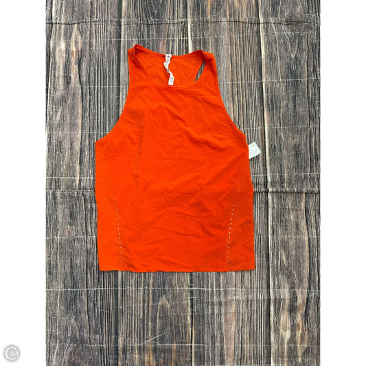 Athletic Tank Top By Lululemon In Orange, Size: 8