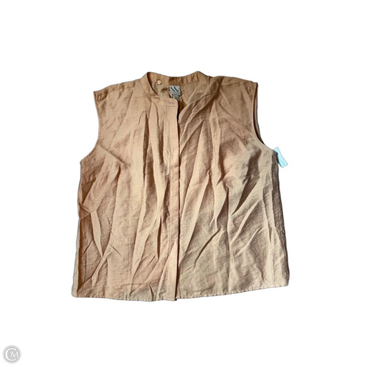 Top Sleeveless By Worthington In Tan, Size: 1x