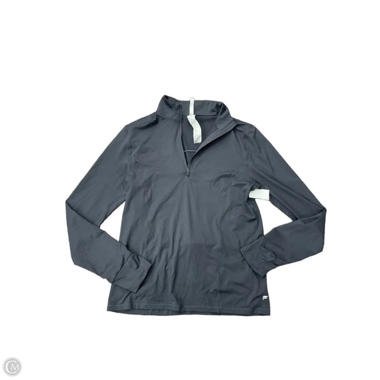 Athletic Top Long Sleeve Collar By Fabletics In Grey, Size: M