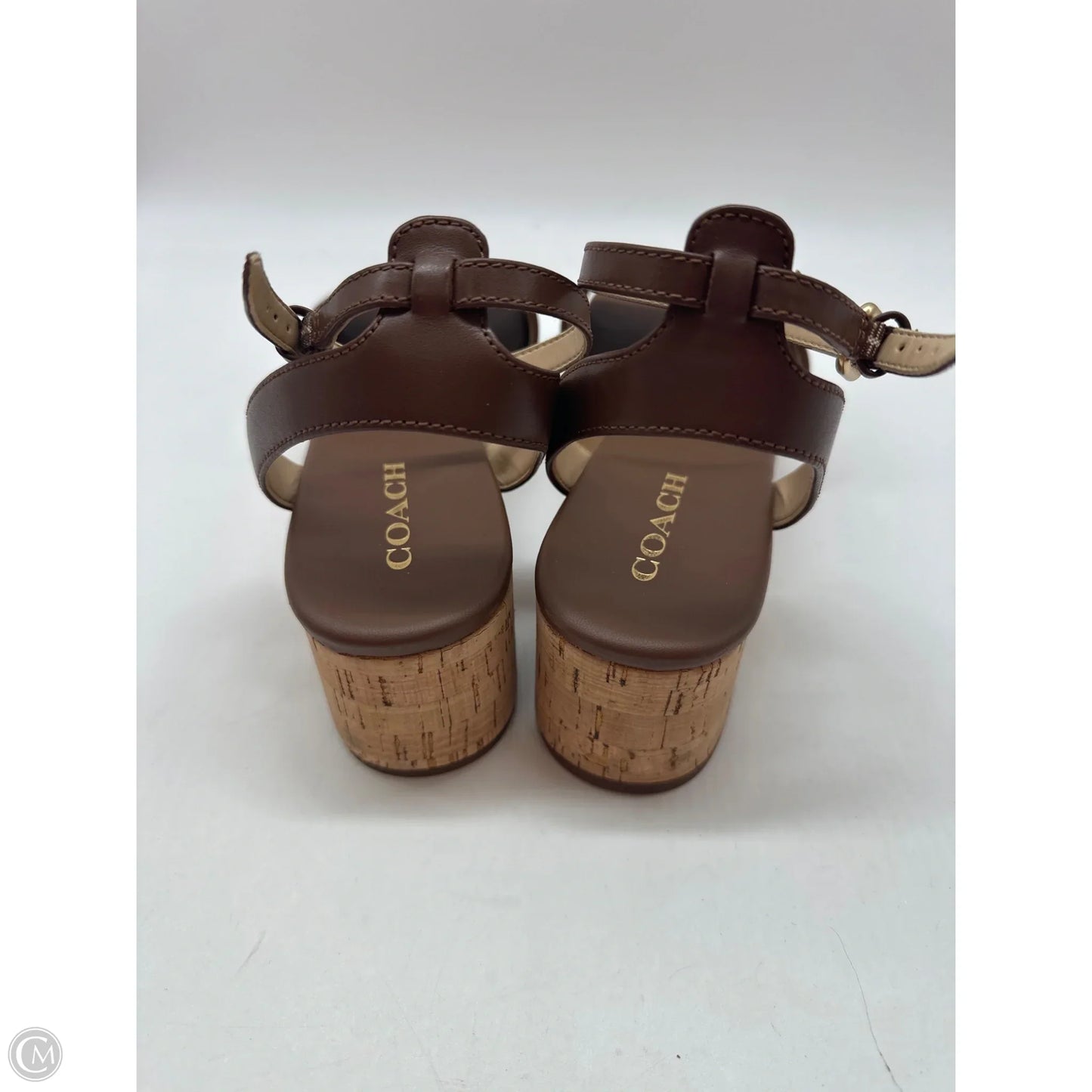 Sandals Designer By Coach In Brown, Size: 8.5