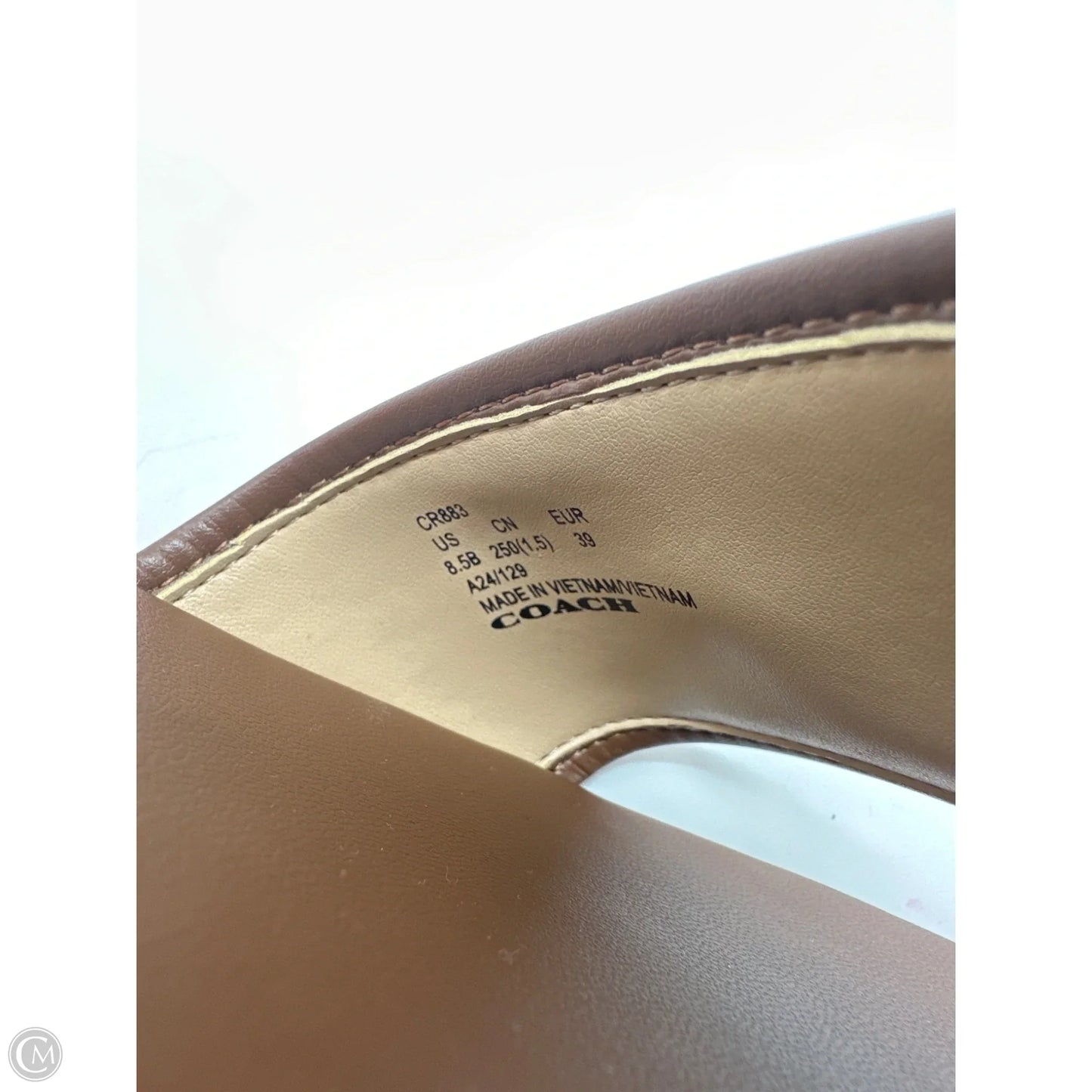 Sandals Designer By Coach In Brown, Size: 8.5