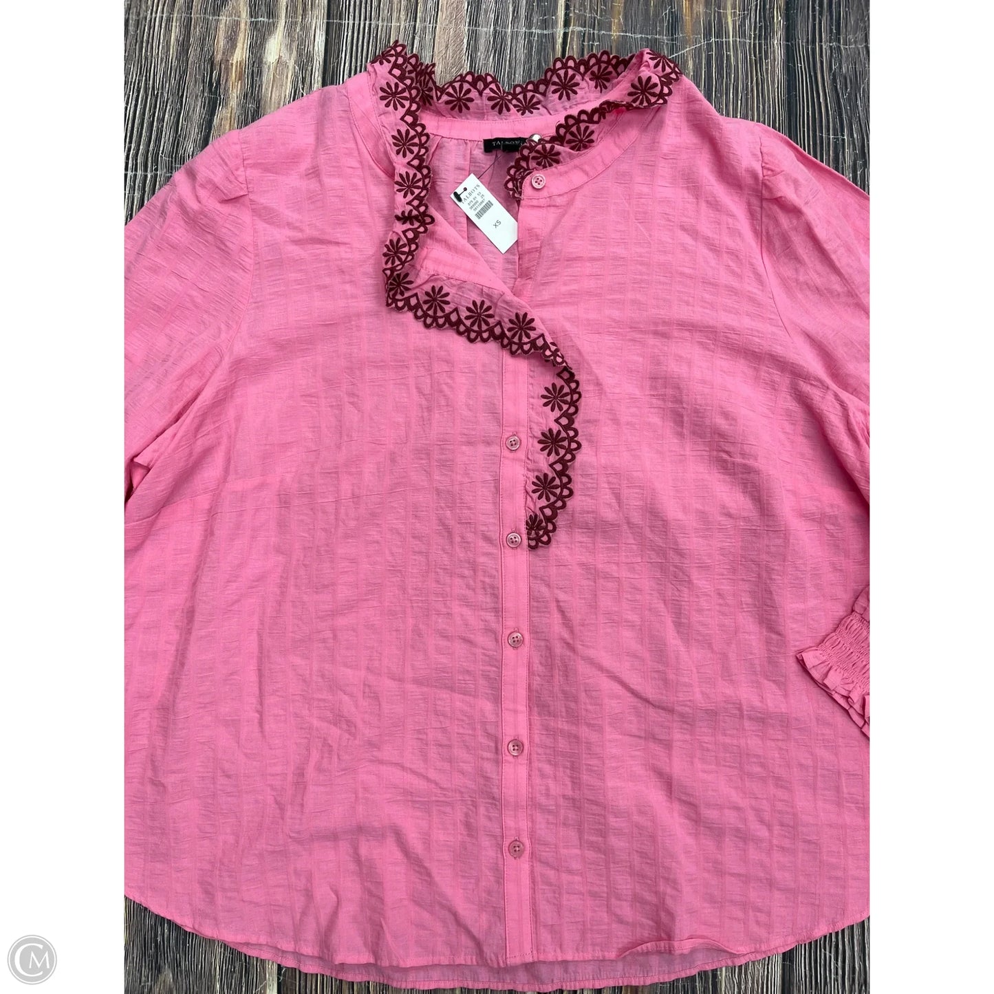 Top Long Sleeve By Talbots In Pink, Size: Xs