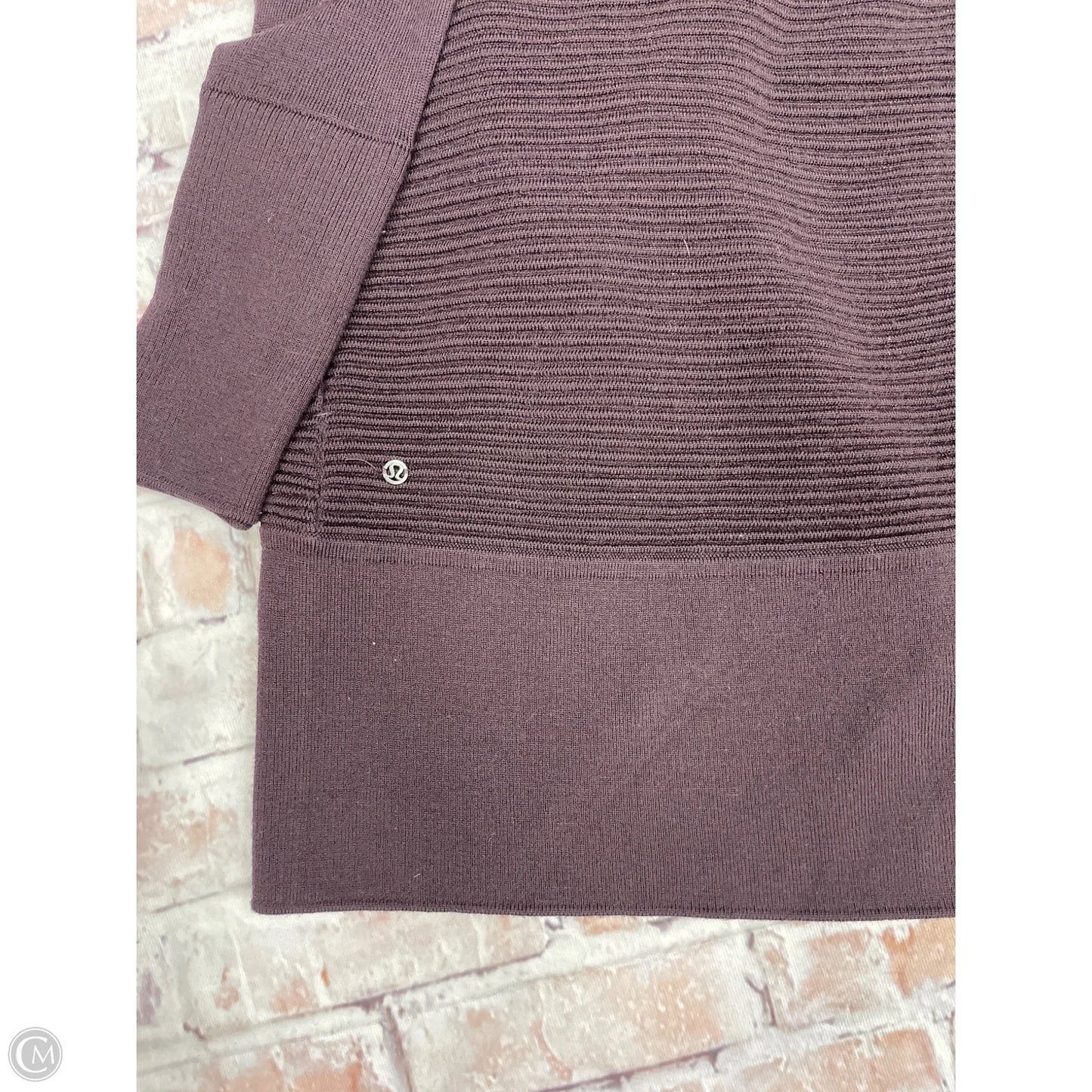 Sweater Cardigan By Lululemon In Purple, Size: 8