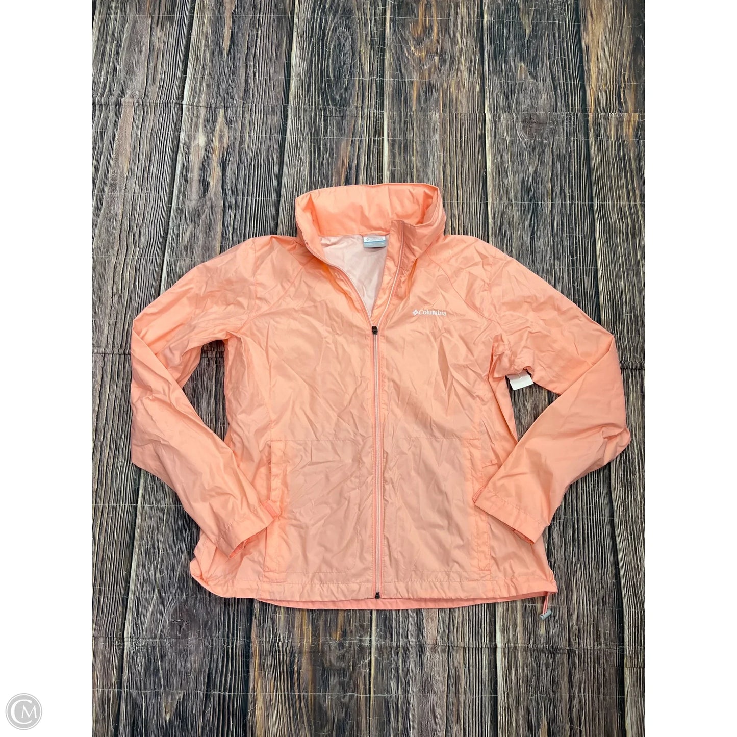 Jacket Windbreaker By Columbia In Peach, Size: Xl