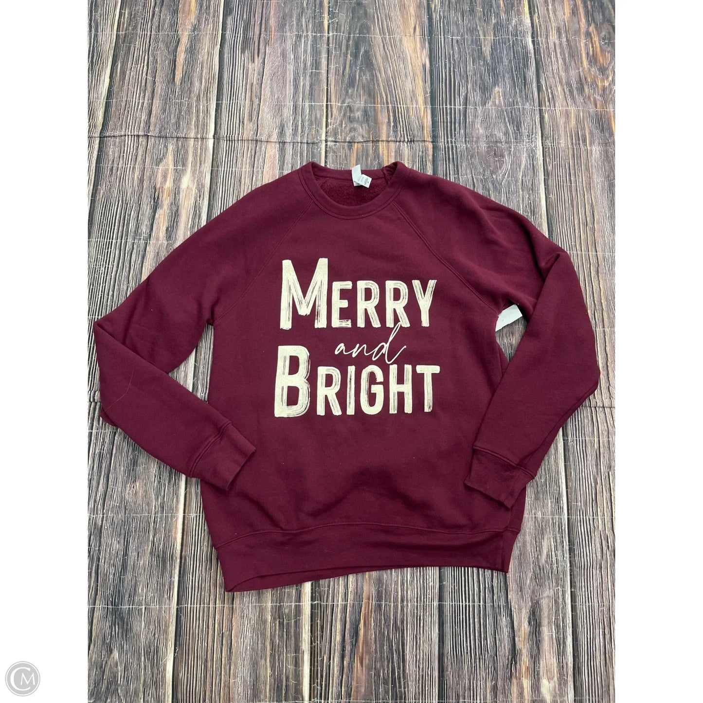 Sweatshirt Crewneck By Bella + Canvas In Red, Size: M