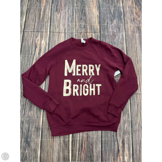 Sweatshirt Crewneck By Bella + Canvas In Red, Size: M