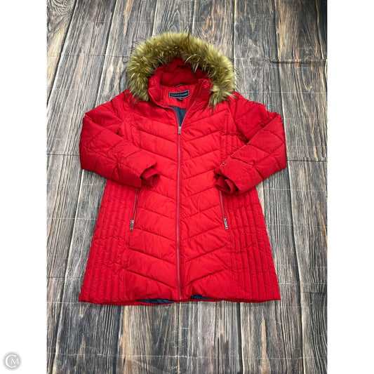 Coat Puffer & Quilted By Tommy Hilfiger In Red, Size: Xl