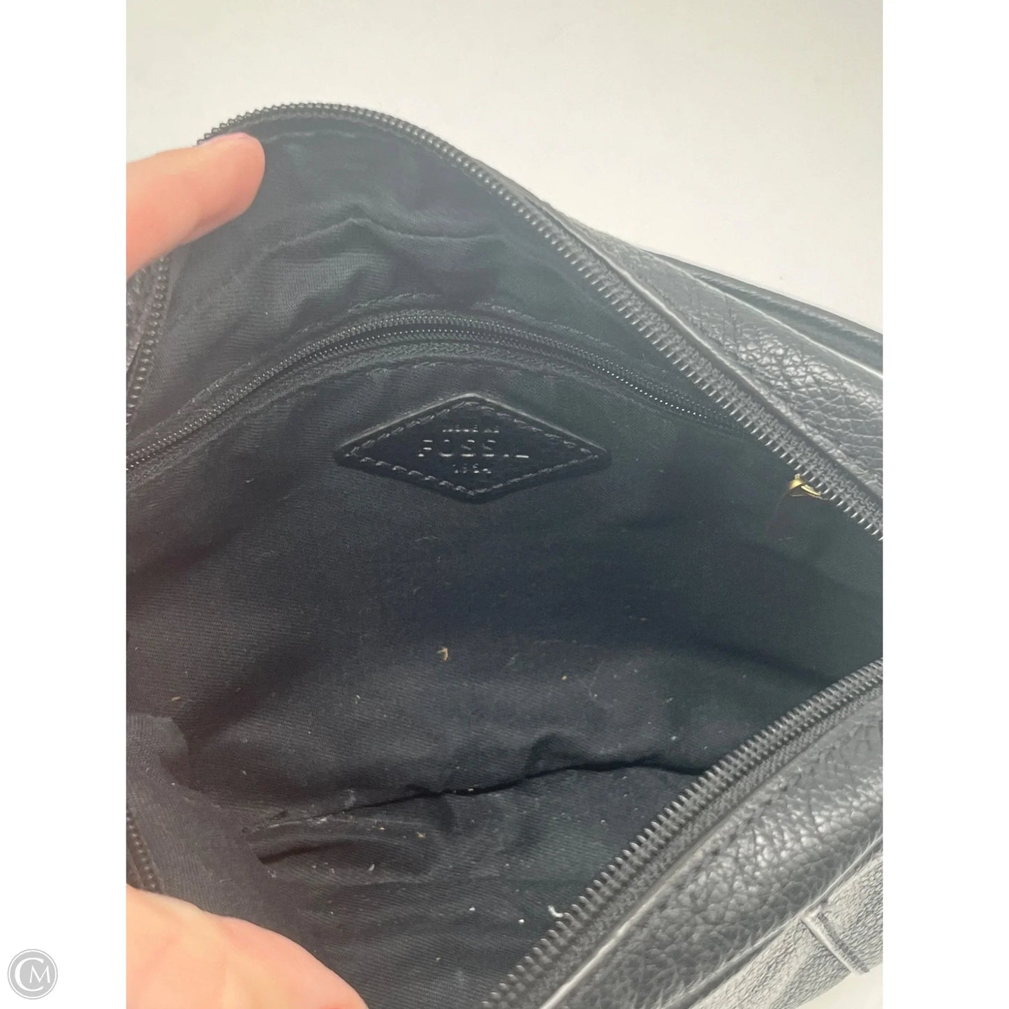 Crossbody Leather By Fossil, Size: Small