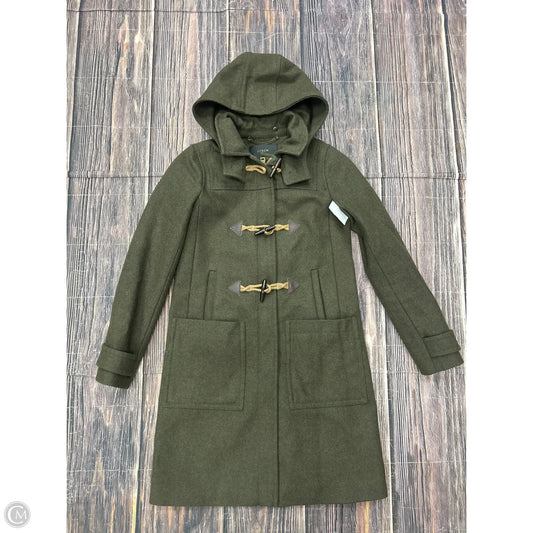 Coat Wool By J. Crew In Green, Size: 0