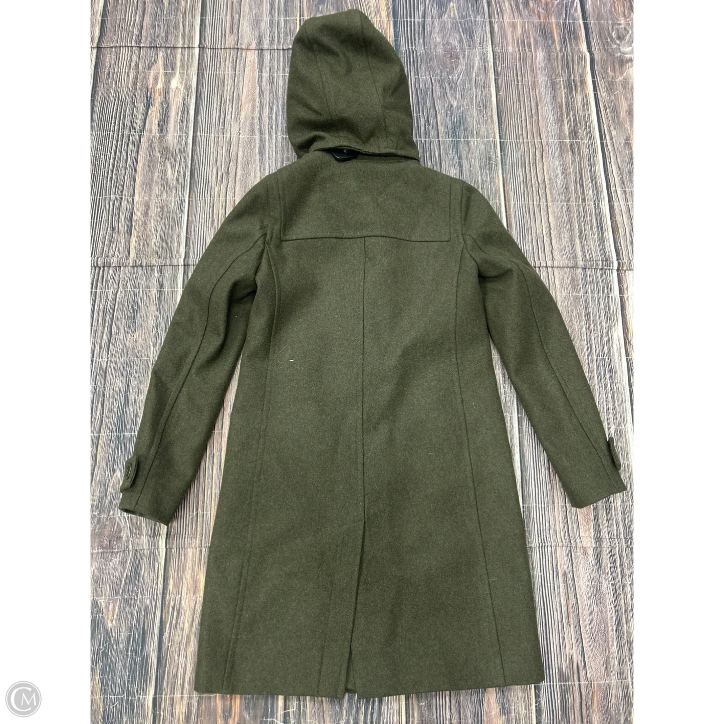Coat Wool By J. Crew In Green, Size: 0