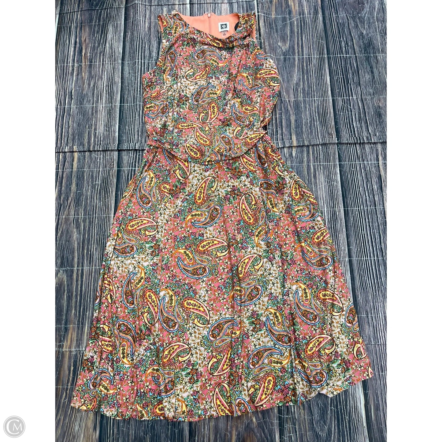Dress Casual Midi By Anne Klein In Peach, Size: 10